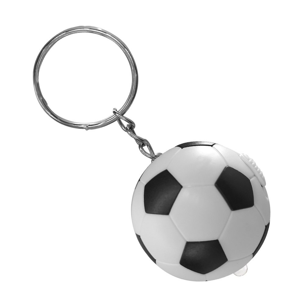 1 Pieza Llavero Blanco Con Forma De Balón De Fútbol De Simulación